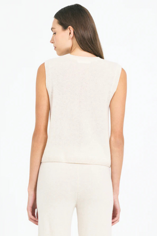 Forbes Cashmere Tank, Bone