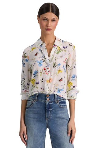 Willa Placket Top, Twisting Vines