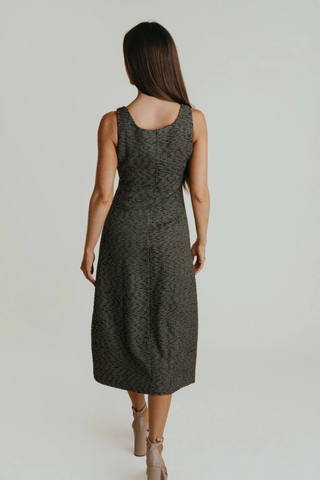 Maze Dress, Black & Gold