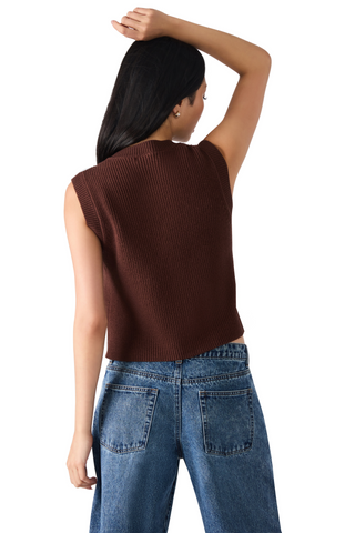 Aliya Sweater Vest, Chocolate