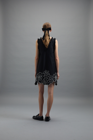 Erna Dress, Black Embroidery