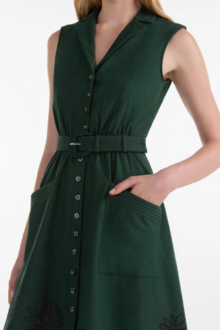 Kirat Dress, Pine Green