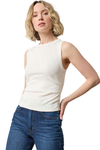 Side Pleat Tank, Talc