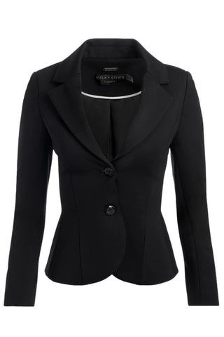 Iana Sculpted Blazer, Black