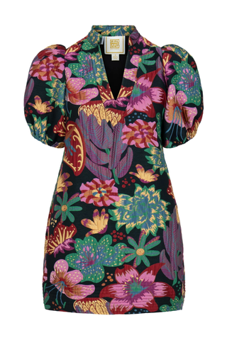 Hampton Mini Dress, Midnight Garden