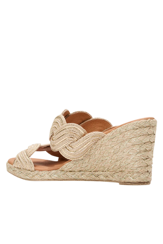 Nolita Twist Sandal, Natural/Platino