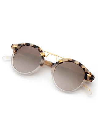 St. Louis Sunglasses, Matte Oyster to Crystal 24K