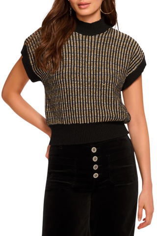 Hannah Sweater, Black/Gold