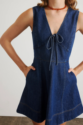 Nova Dress, Classic Indigo Blue