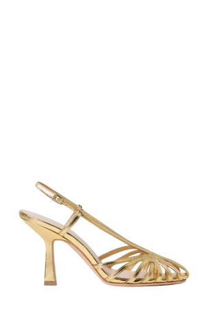Alexandra Lattice Slingback  Sandal, Gold