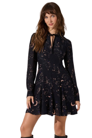 Lucien Dress, Navy Night Print