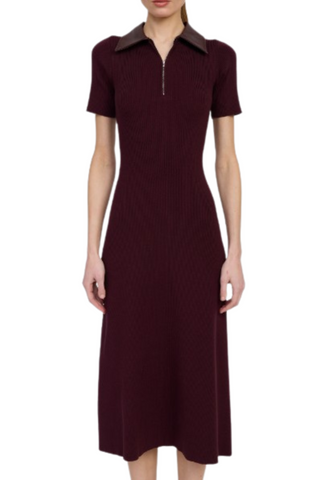 Ora Midi Dress, Plum Brown