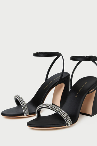 Malia Curved Heel, Black/Diamond