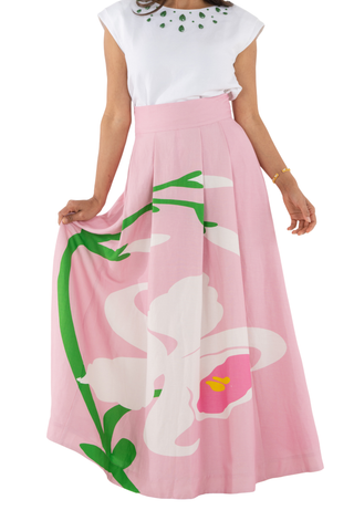 Milly Skirt, Blush Flora