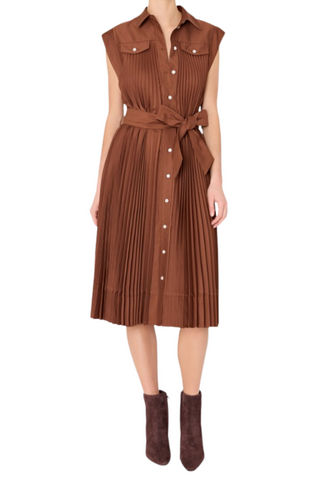 Johanna Midi Dress, Brown