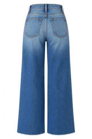 SLVRLAKE Grace Jeans in Sycamore Grove featuring a medium-blue wash, wide-leg silhouette, and classic five-pocket styling.