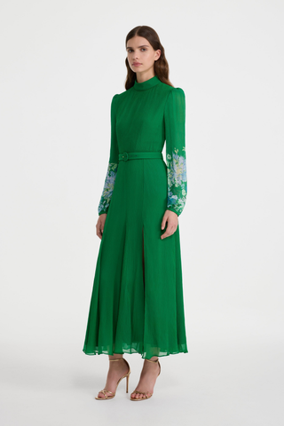 Jacqui-D Dress, Chrystanthemum Border