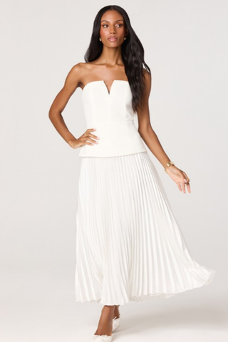 structured white dress Aryana Dress, White – Monkee's of the West End