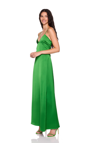 Satin Slip Dress, Shamrock