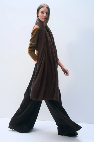 Cashmere Travel Wrap, Dark Umber
