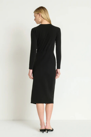 Trista Midi Dress, Jet Black