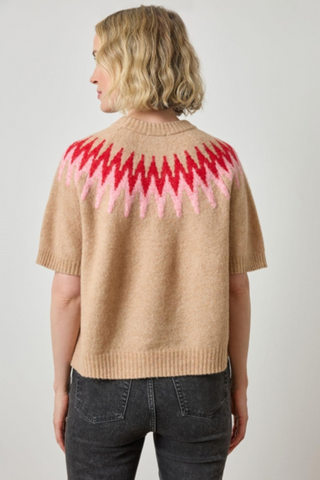 Easy Fairisle Sweater, Camel Fairisle