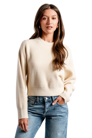 Carrara Solid Sweater, Ecru