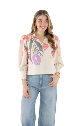 Hampton Top, Botanical Muse Linen