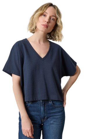 Short Sleeve Dolman Tee, Navy