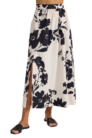 Marc Skirt, Black Cream Floral