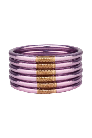 Lila All Weather Bangles, Set of 6