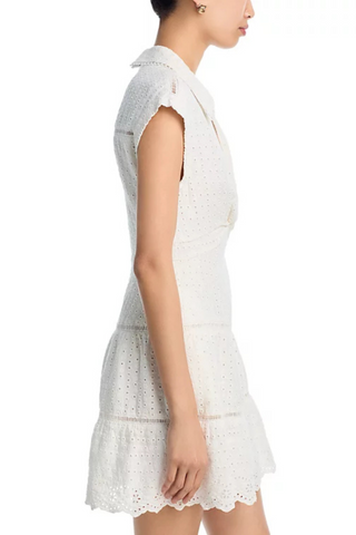 Mila Twist Mini Dress, Off White