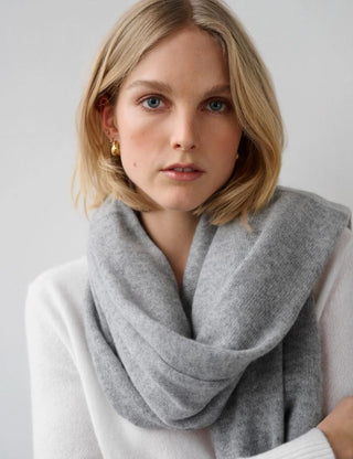 Cashmere Travel Wrap, Grey Heather