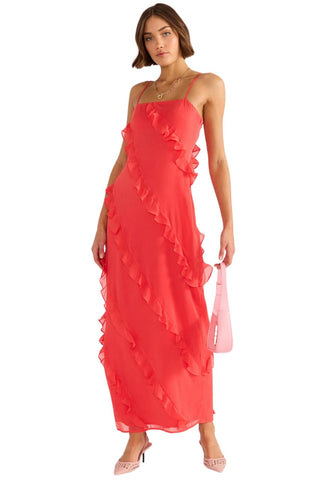 Venus Maxi Dress, Lipstick Red