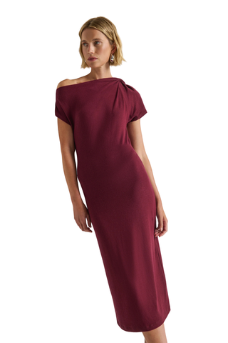Hallie Midi Dress, Port