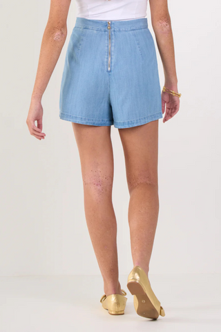 Tailored Short, Denim Chambray