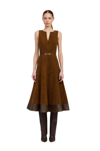 Eloise Midi Dress, Brown