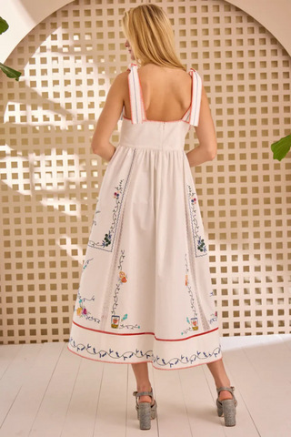 Stefy Dress, Multi Embroidery