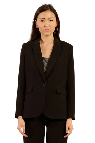 Classic Fitted Blazer, Black