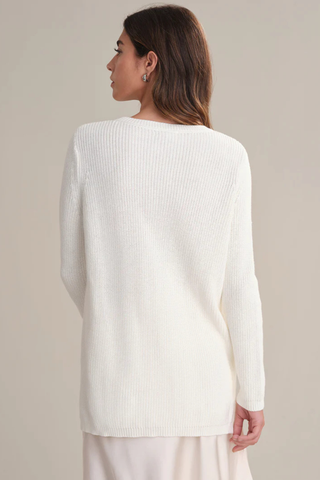 Emma Shaker Sweater, Chalk