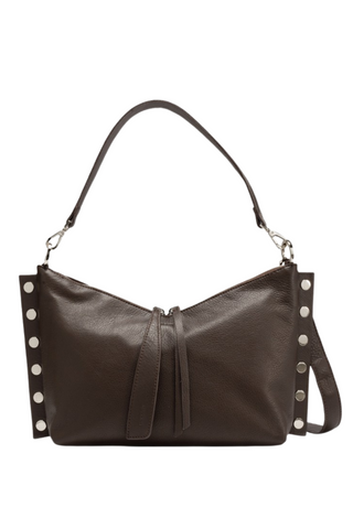 Mr. G Med Handbag, Espresso Pebble