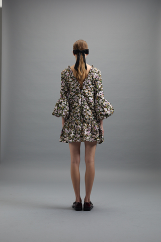 Noemi Dress, Green Sakura