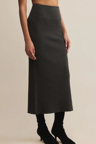 Eloise Sweater Skirt, Charcoal Heather
