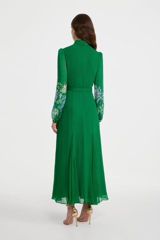 Jacqui-D Dress, Chrystanthemum Border