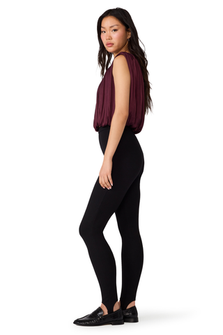 Steve Madden Milana Top in Purple Wine, a sleeveless burgundy blouse with gathered detailing and a relaxed silhouette.