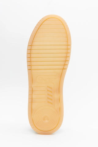 ONCEPT Phoenix Sneaker in Agave featuring a cream and soft green paneled upper, lace-up design, low-top silhouette, and gum sole.