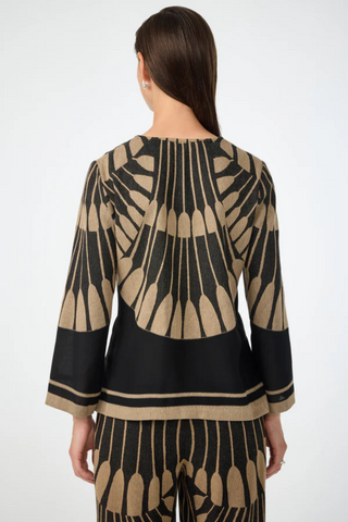 Amy Top, Black/Camel