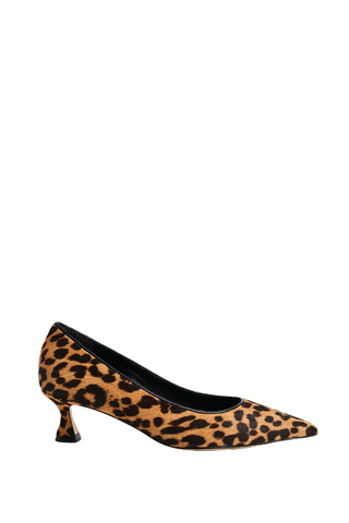 Flared Kitten Heel Pump, Leopard