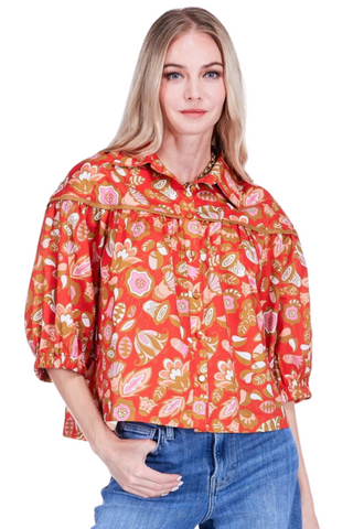 Round Yoke Blouse, Harvest