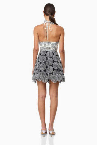 Lia Mini Dress, Black + White
